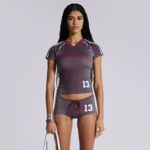Illusion No. 13 Football Mini Shorts Jaded London